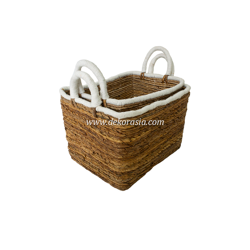 Recta Basket with List, Woven Basket